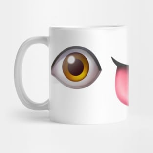 Eyes and Tongue Emoji Mug